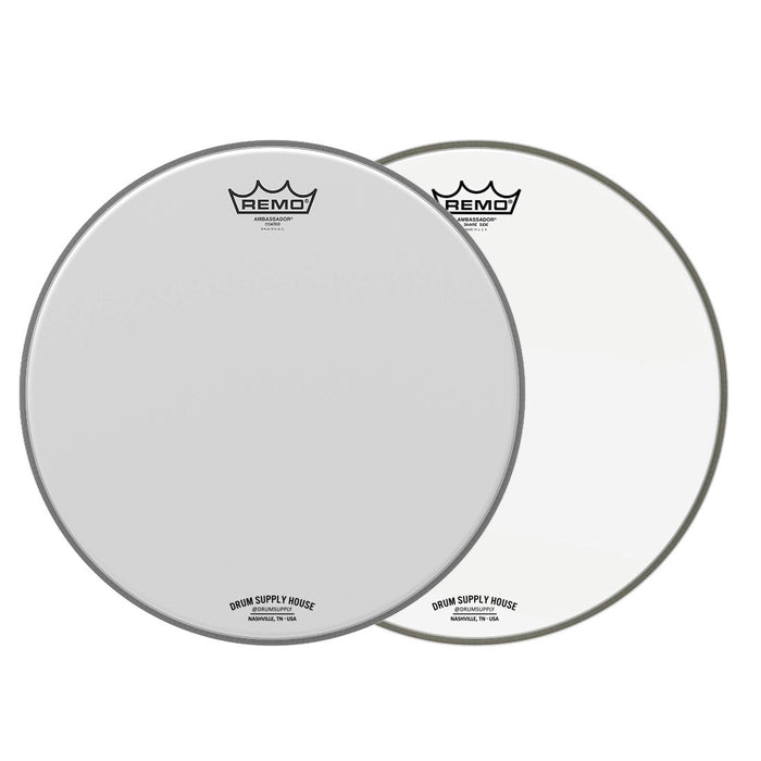 Logo Ambassador drumhead Coated/Hazy TWO pack - 14 Inch by Remo