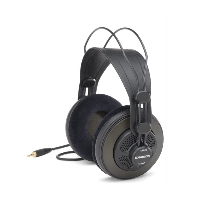 Samson SR850 Studio Headphones Over-Ear Semi OPEN-Back - Matte Black