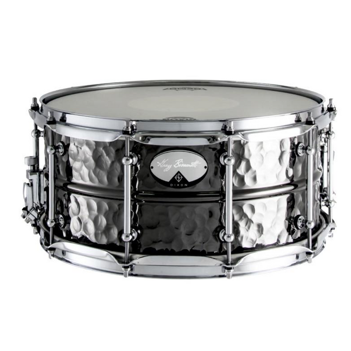 Dixon Artisan Bissonette Signature Black Nickel Plated Hammered Brass Snare Drum 6.5 x 14