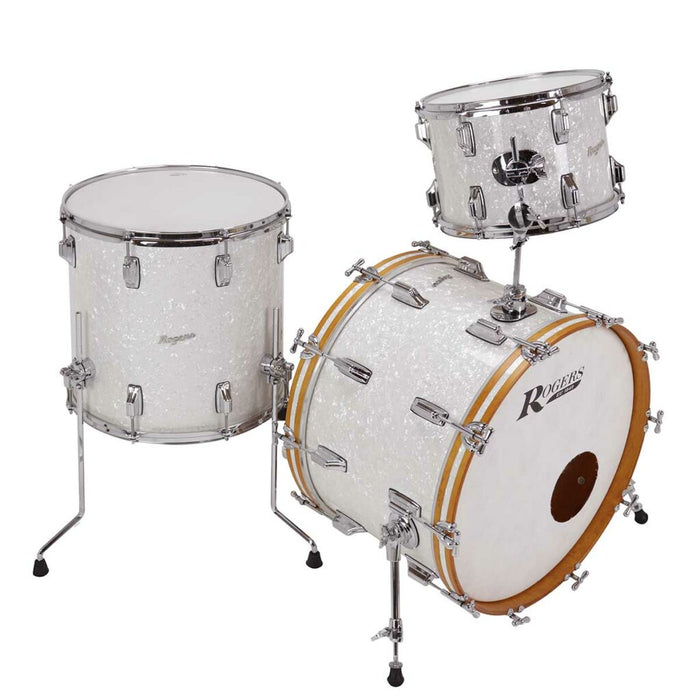 ROGERS Drum Kit- 13/16/22 Powertone WHITE PEARL