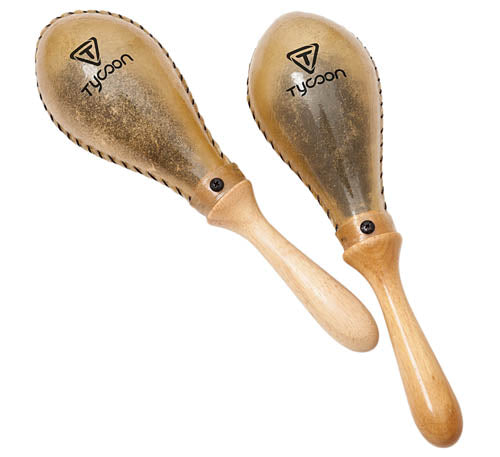 Tycoon Percussion Large Round Rawhide Maracas