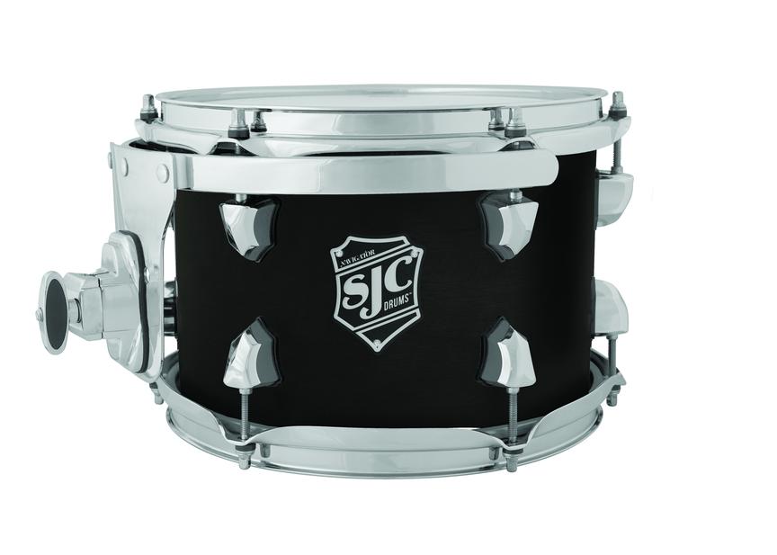 SJC Navigator Rack Tom 7x10 Ghost Black - Chrome Hardware — Drum Supply