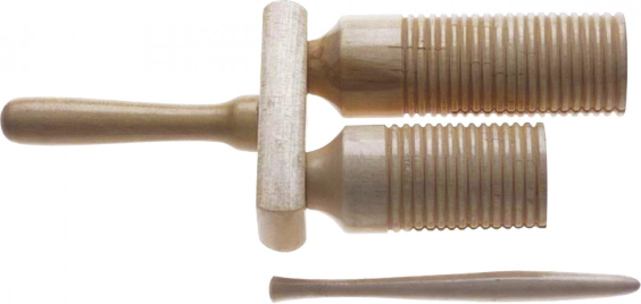 AGG-55 Two Tone Wood Agogo Bell with Mallet