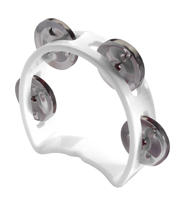 TAB-MINI/WH Cutaway Tambourine 4 Jingle White