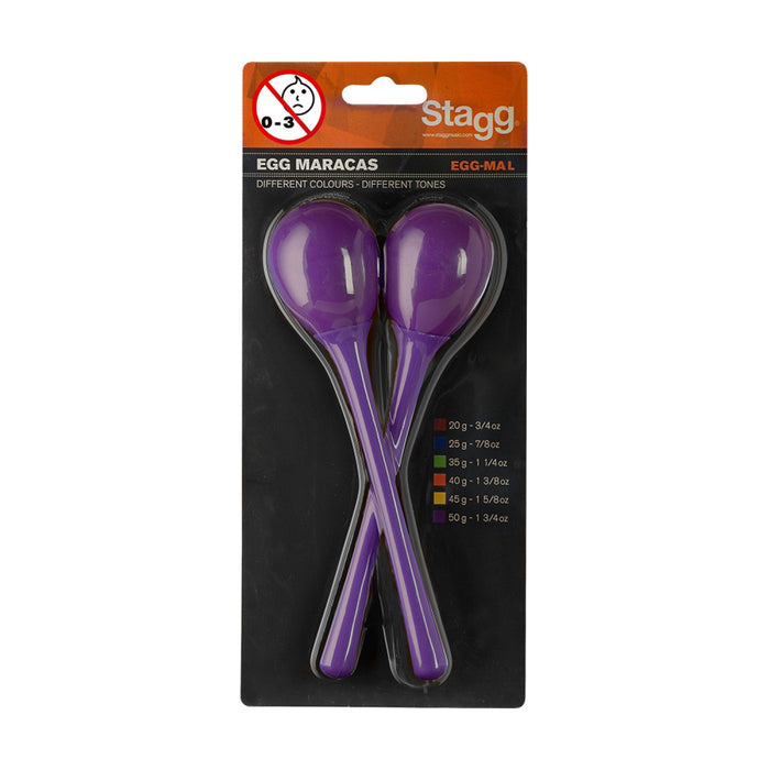 EGG-MA L/PP 2 Pc Egg Maracas Purple