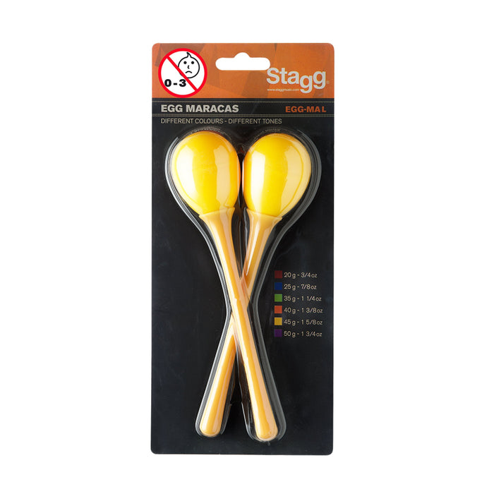 EGG-MA L/YW 2 Pc Egg Maracas Yellow