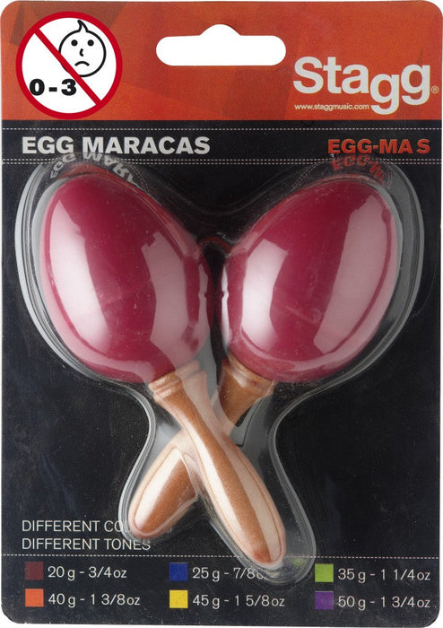 EGG-MA S/RD 2 Pc Egg Maracas Red