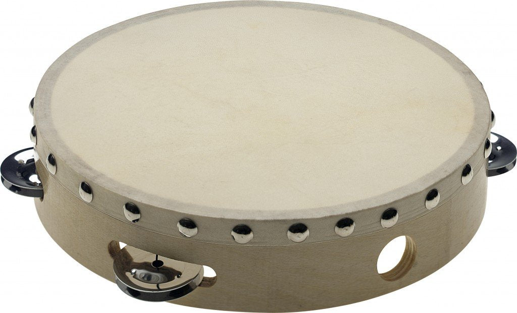 Basic Tambourine with head SINGLE Row jingles