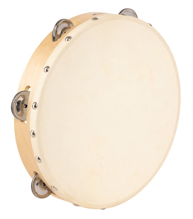 Basic Tambourine with head SINGLE Row jingles