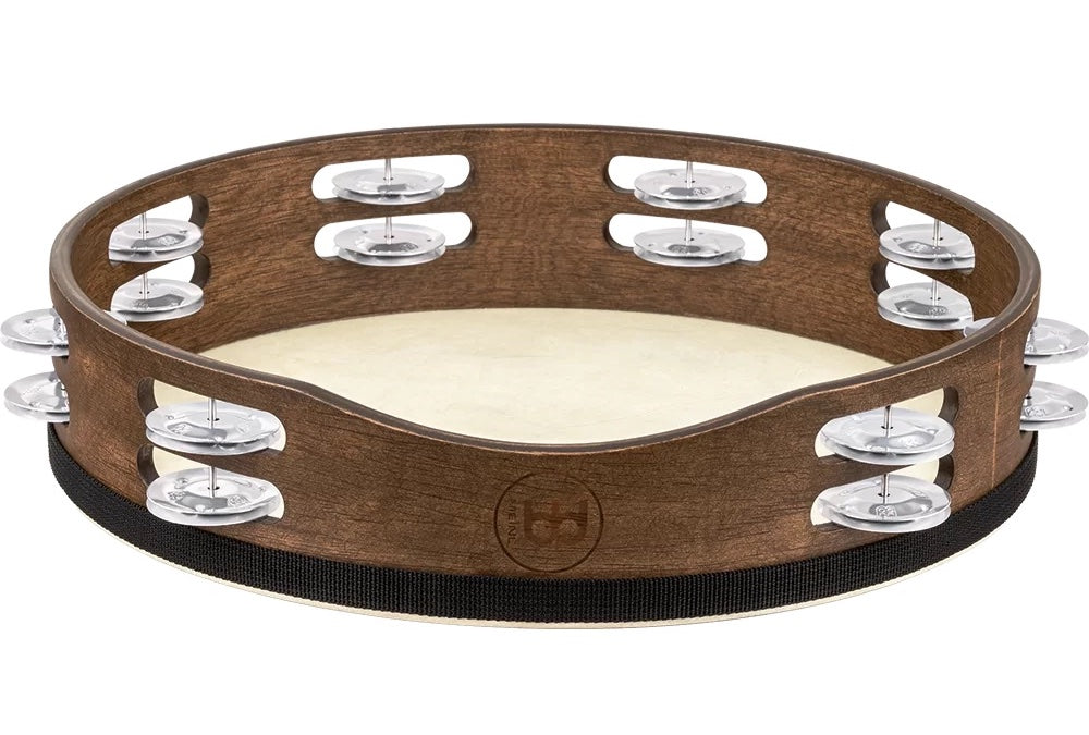 Meinl - Tamburello 12" Walnut Brown Goat Skin Tambourine Jingles FD12TAM