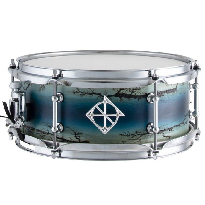 Dixon Artisan Enchanted Ash Snare Drum 5 x 12 Electric Blue Burst