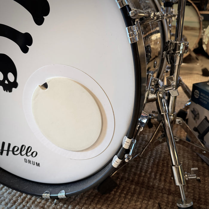 Drum Bones - Port Plug WHITE Foam Rubber w cable management