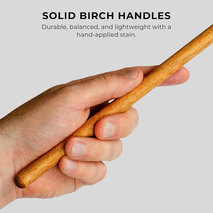 Timber Drum Comapny Timpani Mallets Medium Felt Sticks for Drum Set, Cymbal Roll, Percussion  Birch Wood Handles 15.25"