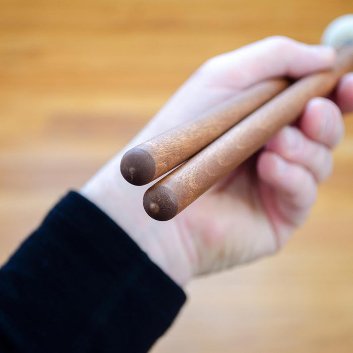 Timber Drum Comapny Timpani Mallets Medium Felt Sticks for Drum Set, Cymbal Roll, Percussion  Birch Wood Handles 15.25"
