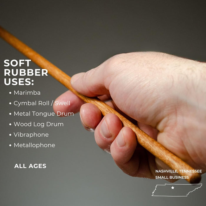 Timber Drum Comapny Timpani Mallets Medium Felt Sticks for Drum Set, Cymbal Roll, Percussion  Birch Wood Handles 15.25"