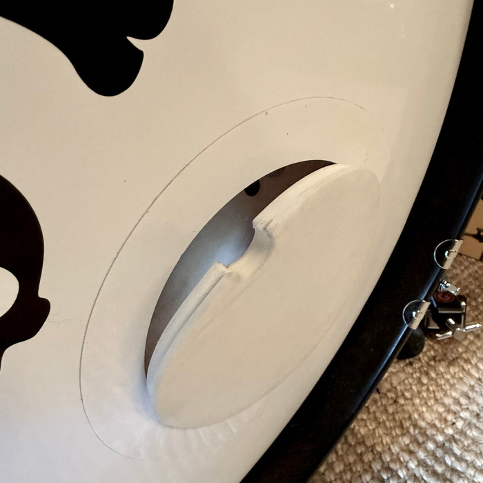 Drum Bones - Port Plug WHITE Foam Rubber w cable management