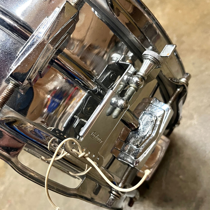 Ludwig Supraphonic 5 x 14 COB Chrome Over Brass Pre Serial - Early 1960s USED VINTAGE Snare Drum