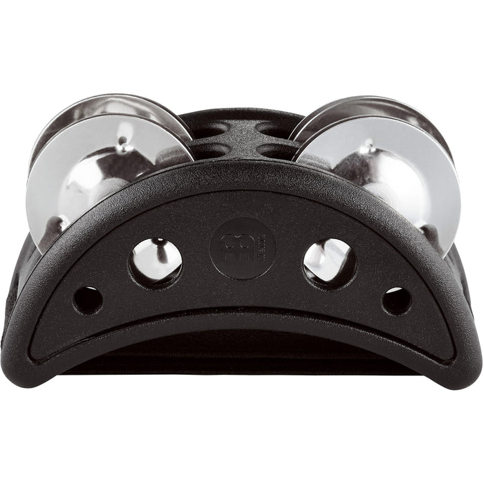 Meinl Compact Foot Tambourine Plastic w/ Steel Jingles, ,Black