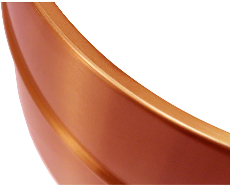 6.5" x 14" Polished Copper Beaded Snare Drum Shell