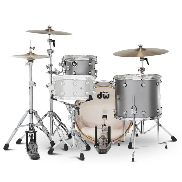 DW Limited Edition Design 3pc Drum Set 22/12/16 Titanium Satin