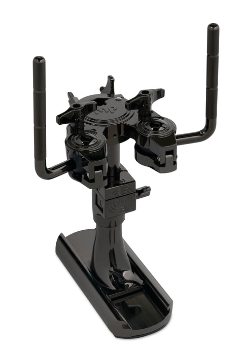 DW Bass Drum Mounted Double Tom Arm w/ Slide Track Black Nickel