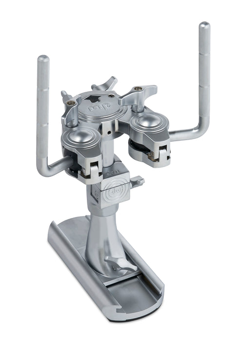 DW Bass Drum Mounted Double Tom Arm w/ Slide Track Satin Chrome