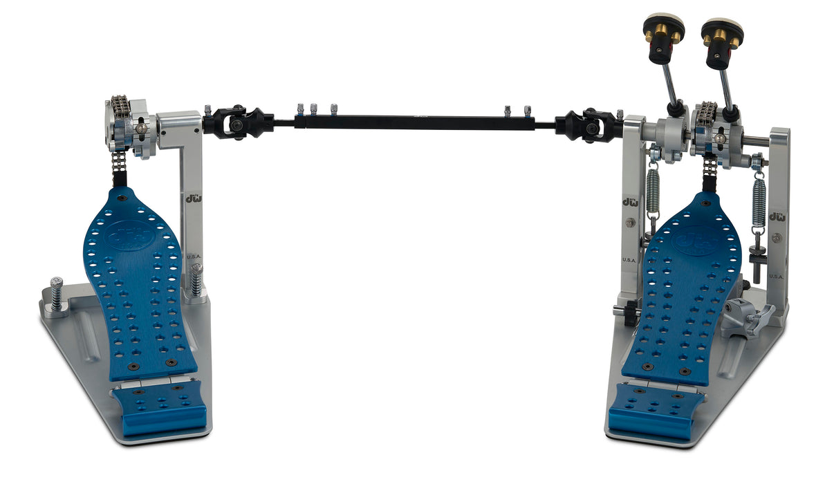 DW MFG Series Machined Chain Drive Double Pedal w/ Bag Cobalt Edition