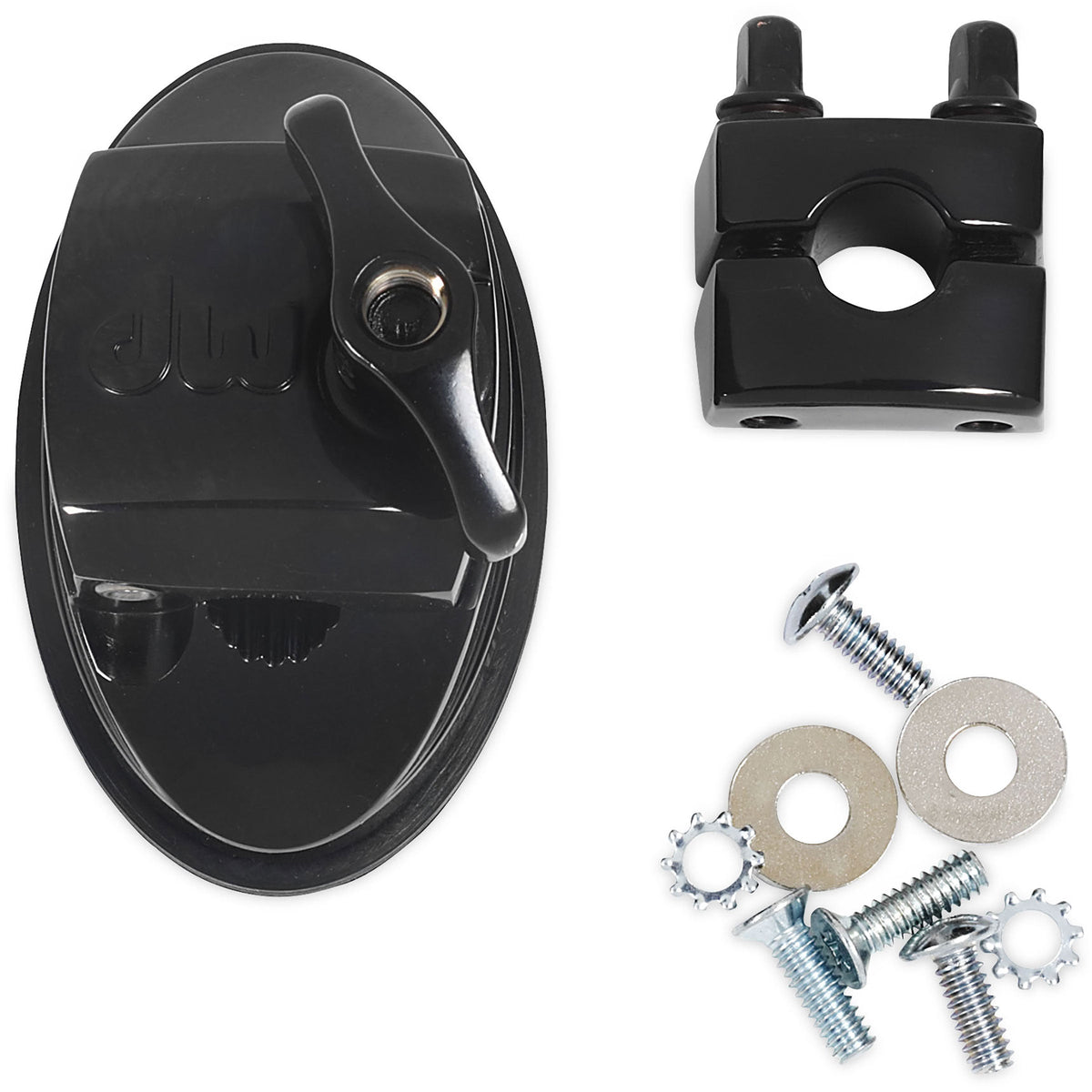Tom Brackets DW Hinged Tom & Floor Tom Bracket - Black Chrome — Drum Supply