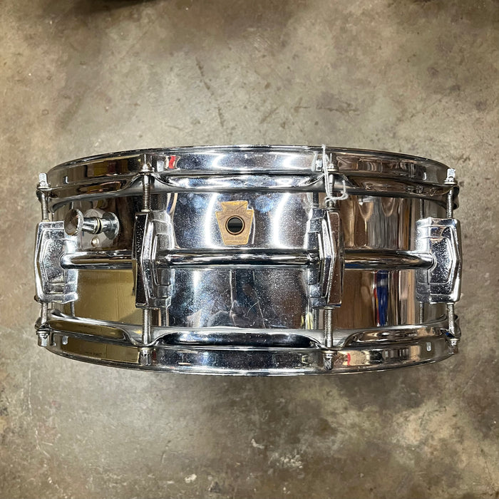 Ludwig Supraphonic 5 x 14 COB Chrome Over Brass Pre Serial - Early 1960s USED VINTAGE Snare Drum
