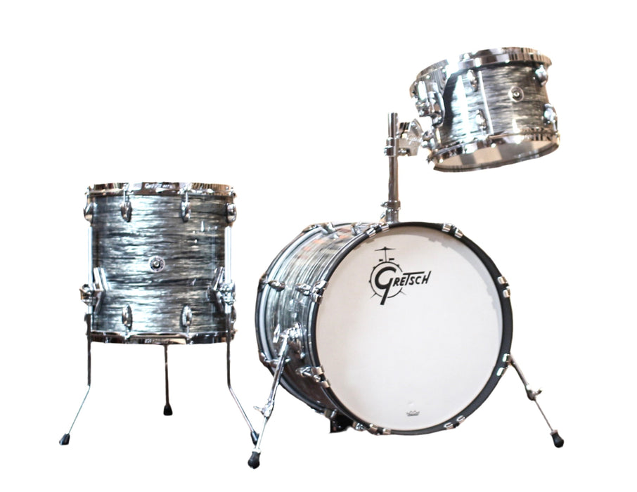 Gretsch Brooklyn Grey Oyster Nitron Drum Set - 14x18 / 8x12 / 14x14