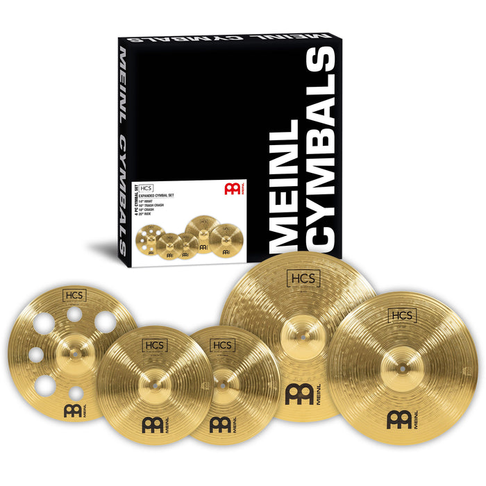 Meinl HCS Expanded Cymbal Set 14" Hihat, 16" Trash Crash, 18" Crash, 20" Ride
