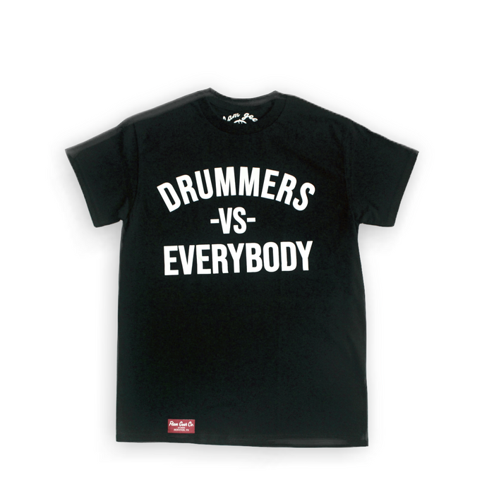 DRUMMERS VS EVERYBODY T Shirt - BLACK