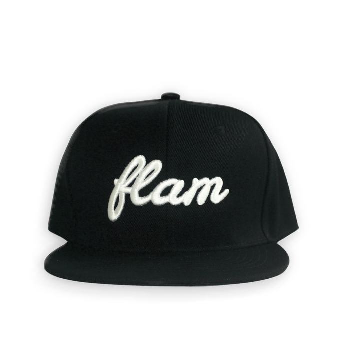 FLAM Script Snapback Hat