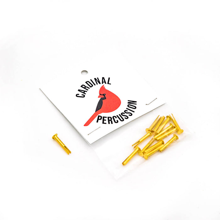 Cardinal Percussion Deluxe Brass Cymbal Rivets - 12 pack bag