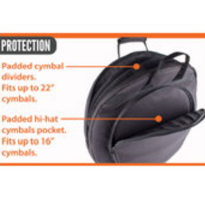 Protec HR231 Heavy Ready Series Cymbal Bag with 2 Padded Dividers & Backpack Straps