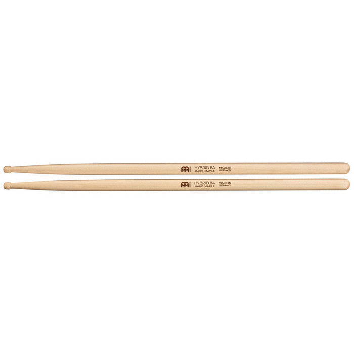 Meinl Hybrid 8a Drum Stick Hickory Hybrid Wood Tip Pair