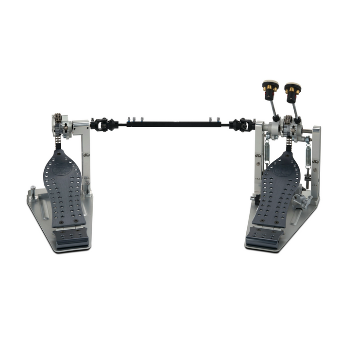 DW MFG Series Machined Chain Drive Double Pedal w/ Bag Gun Metal Edition