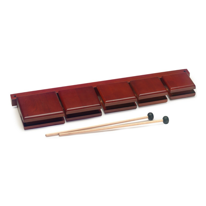 Stagg Wood Temple Block Set with Stand & Bag