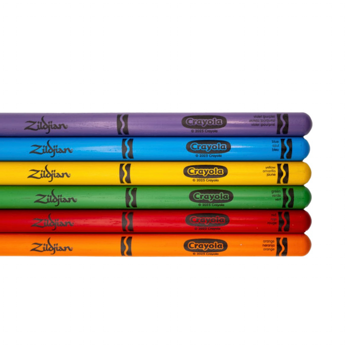 Zildjian x Crayola Kids Drumsticks pack with practice pad 4 pair