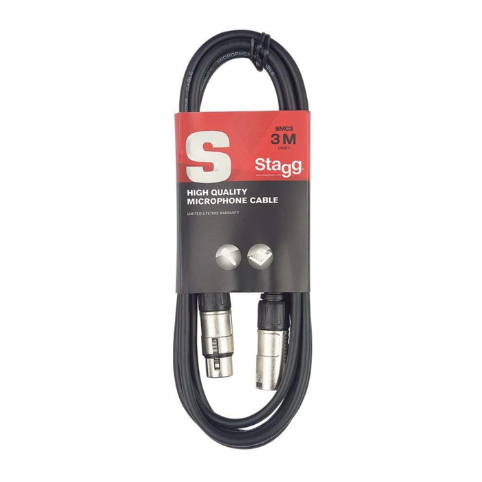 Stagg SMC3 Male XLR to Female XLR Microphone Cable 10ft