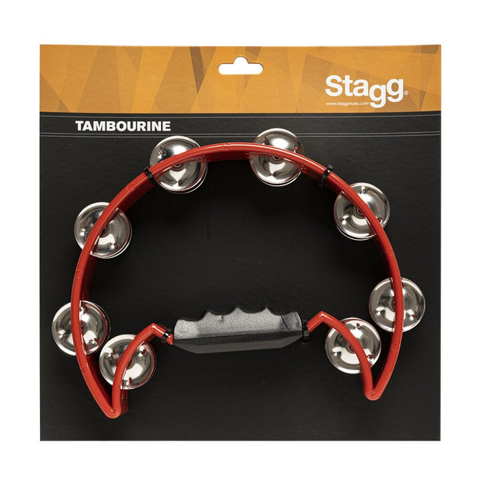 Stagg Double Jingle Double Row Tambourine RED