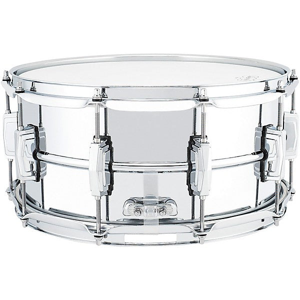 Ludwig Supraphonic Snare Drum 6.5 x 14 Chrome Over Brass Blue / Olive Badge
