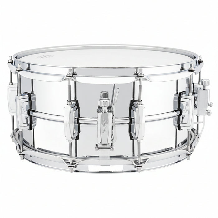 Ludwig Supraphonic Snare Drum 6.5 x 14 Chrome Over Brass Blue / Olive Badge