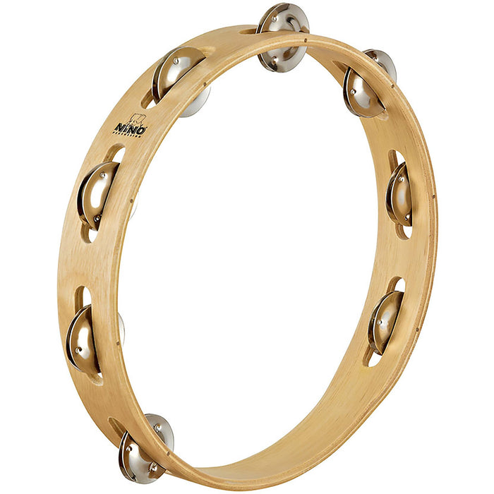 Meinl NINO Wood Tambourine 1 Row Natural