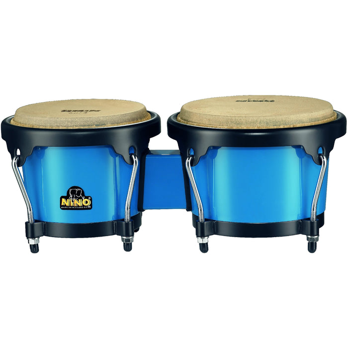 Meinl NINO ABS Bongos Plus 6 1/2" & 7 1/2" Blue Shell/Black Hardware
