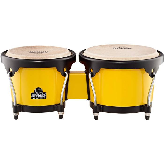 Meinl NINO ABS Bongos 6 1/2" & 7 1/2" Yellow Shell Black Hardware