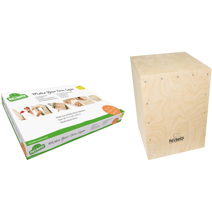 NINO Make Your Own Cajon Kit Frontplate: Birch w/ Stencil Designs