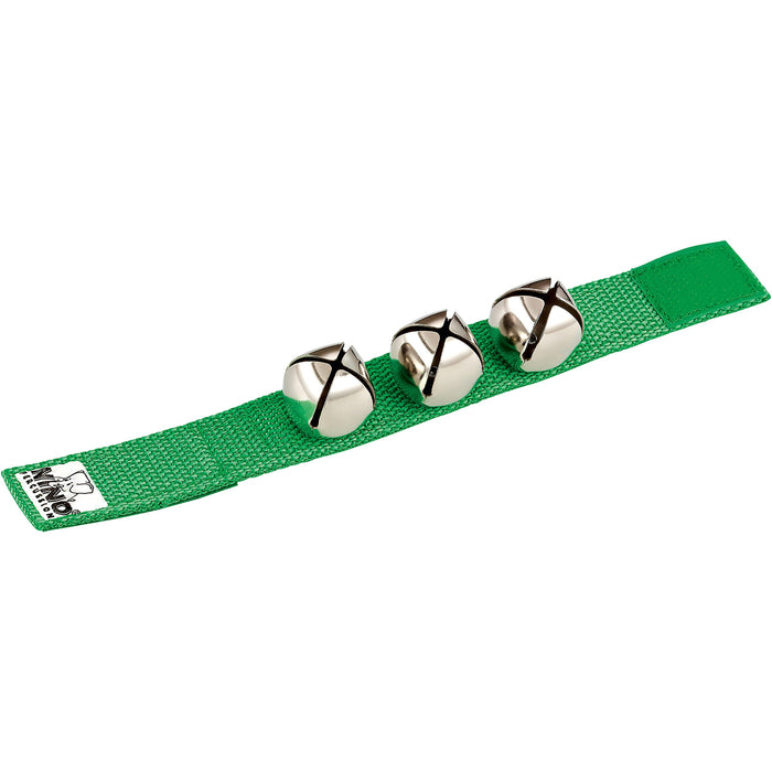 Meinl NINO Wrist Bells 9' Strap w/ 3 Bells Green