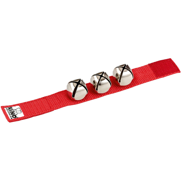 Meinl NINO Wrist Bells 9' Strap w/ 3 Bells Red