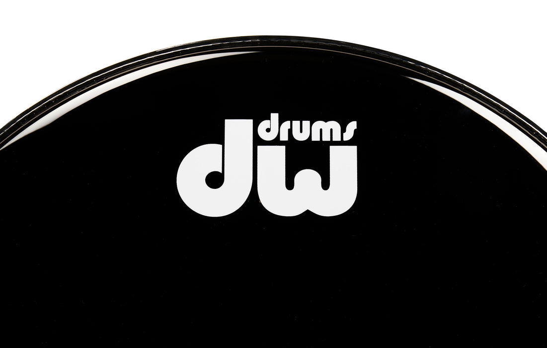 DW Bass Drum Logo Sticker White